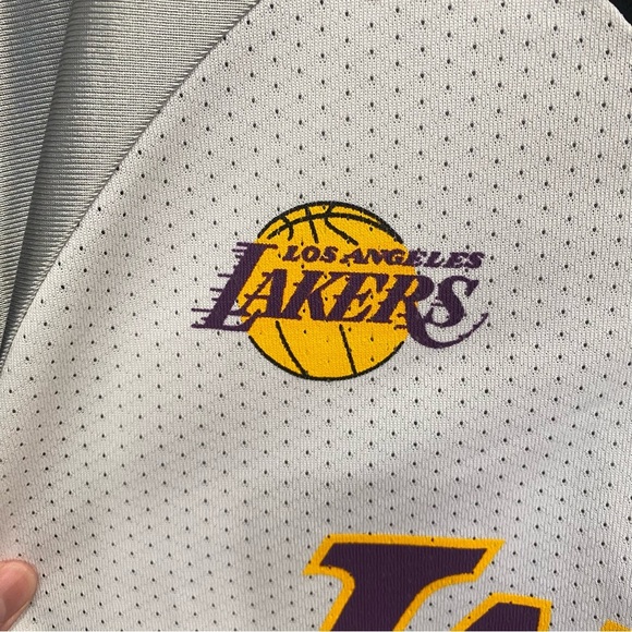 Vtg Karl Malone LAKERS THE FINALS 2004 Adult NBA Majestic Jersey 2XL Made in USA - Picture 4 of 7